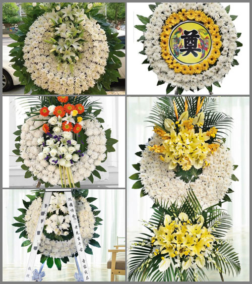 黑龙江佳木斯郊区四丰乡花园村花圈速递